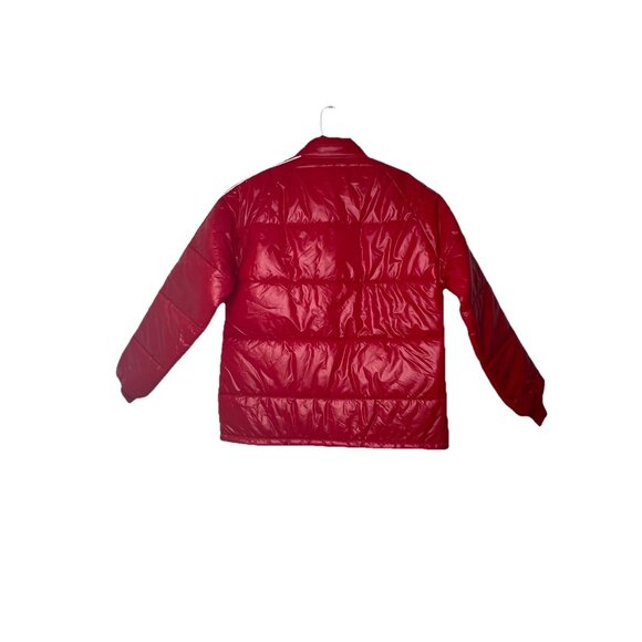 VTG Swingster Puffer Style Coat Red Sz L Made USA  RJ CORMAN Railroad Patch - Picture 5 of 16
